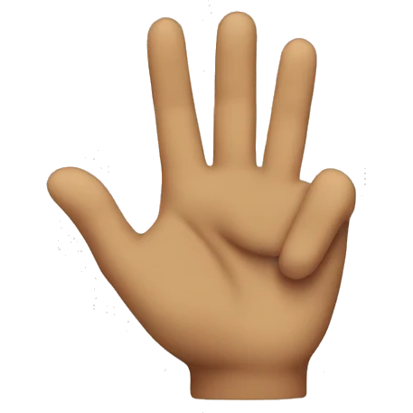 A simple emoji that makes the sign listens with his fingers emoji