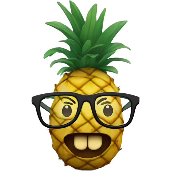 Pineapple with glasses emoji