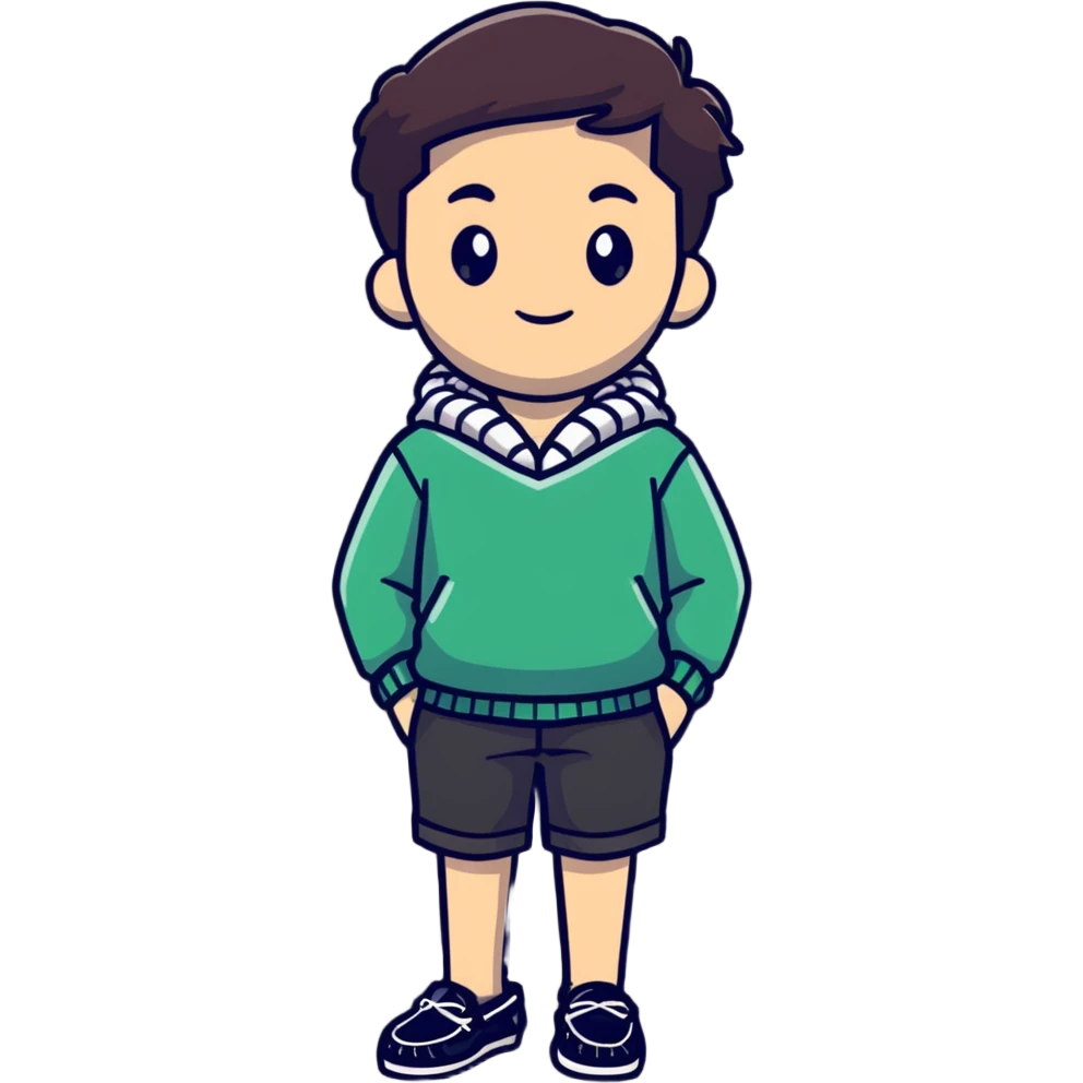 preppy outfit with boat shoes and sweater tied around shoulders emoji