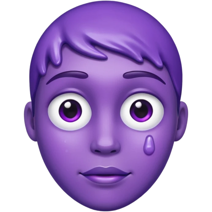 Lustful purple goo face  emoji