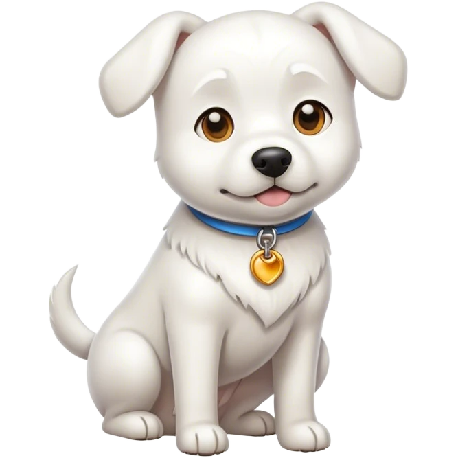 Perro aestetic blanco emoji