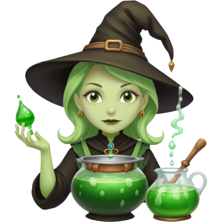 green witch cooking potion emoji