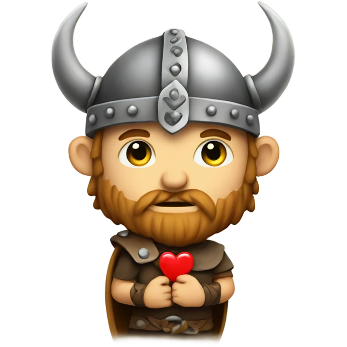 Viking holding a heart  emoji