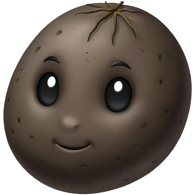 black potato emoji