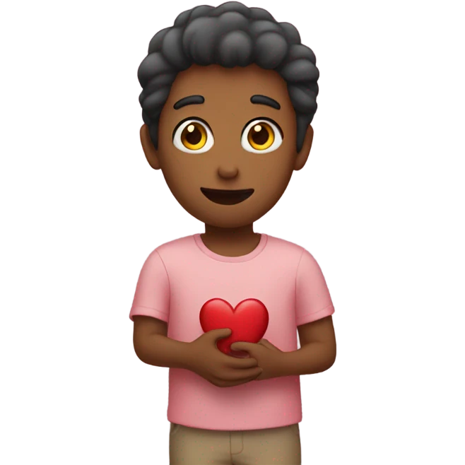 Holding a heart in hand emoji