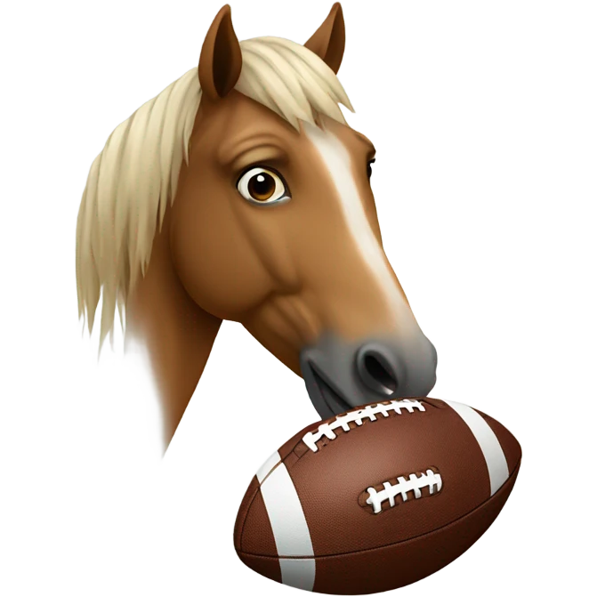 Horse with a football emoji