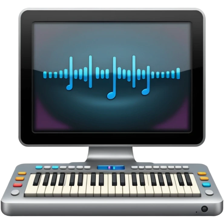 a computer play music emoji