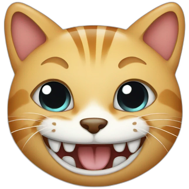 cat with human teeth emoji