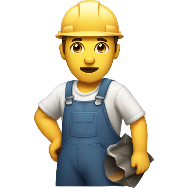 dirty and tired  factory worker emoji