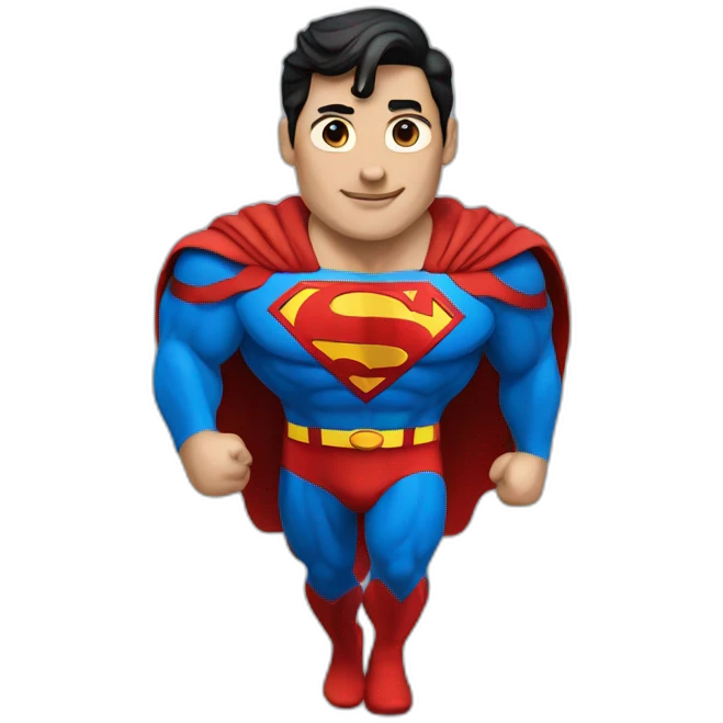 Superman with a heart emoji