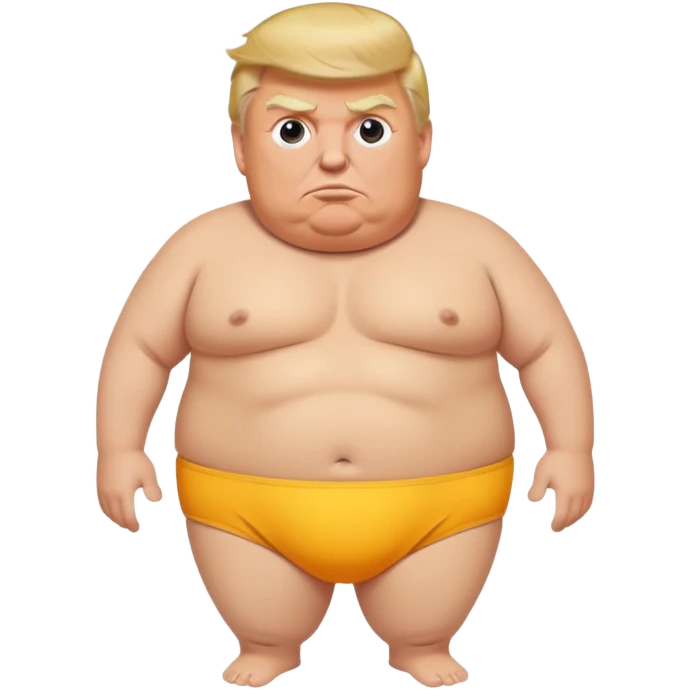 Super fat Donald trump Donald trump in a speedo emoji