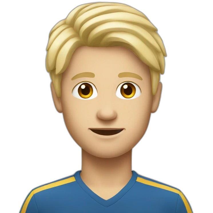 Young Swedish man with blonde hair emoji