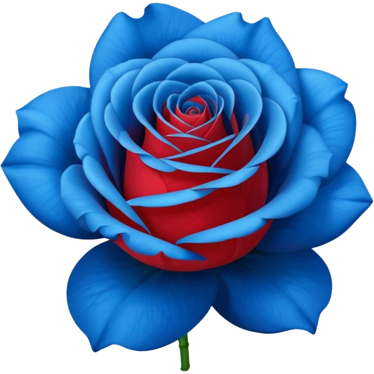 rose shape flower, no stem, now make it a 100% blue, 9.8% green, 0% red,  emoji