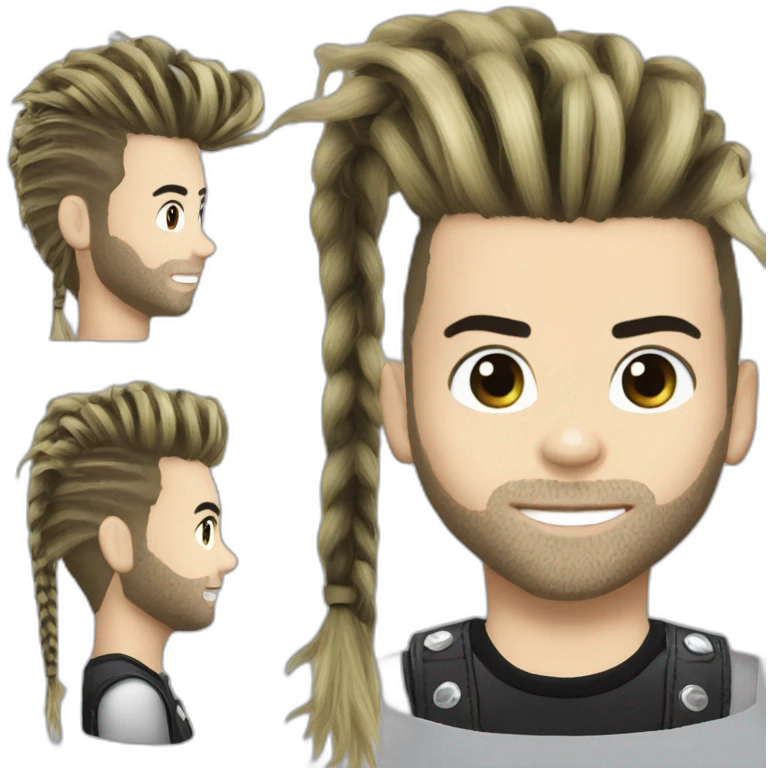 Bill Kaulitz skunk hair 2000s emoji