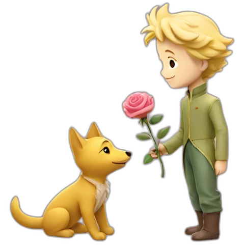 Le petit prince et sa rose emoji