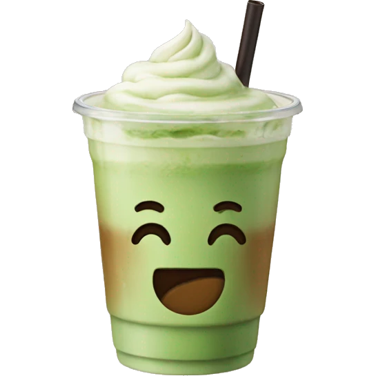 Maple matcha iced latte emoji