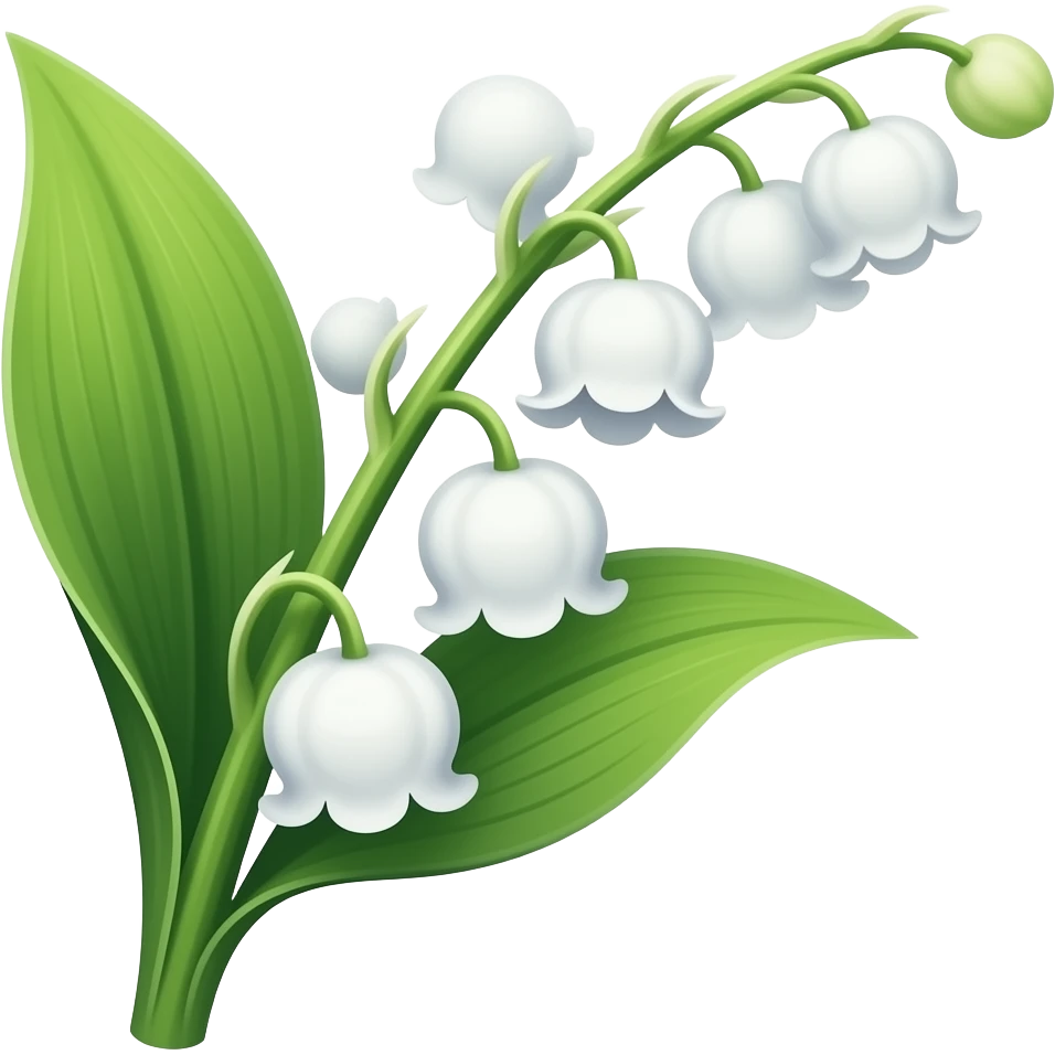 white lily of the valley emoji