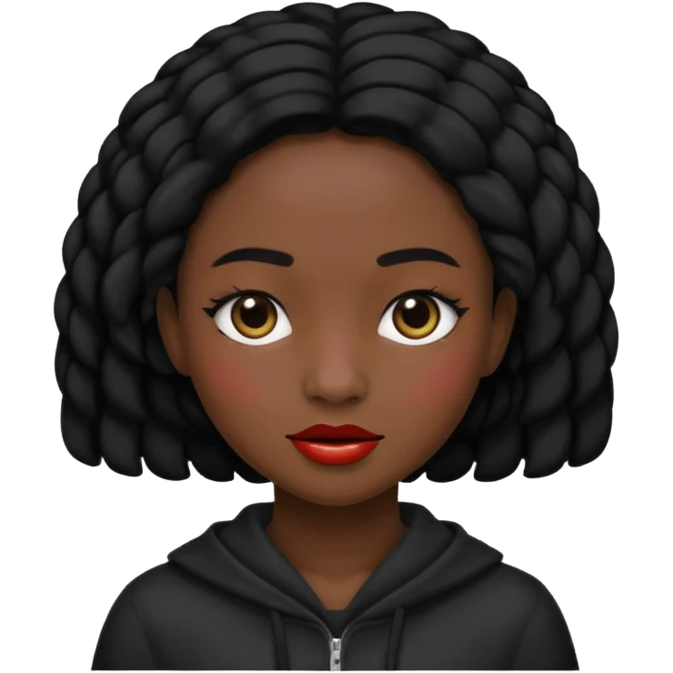 black face girl emoji