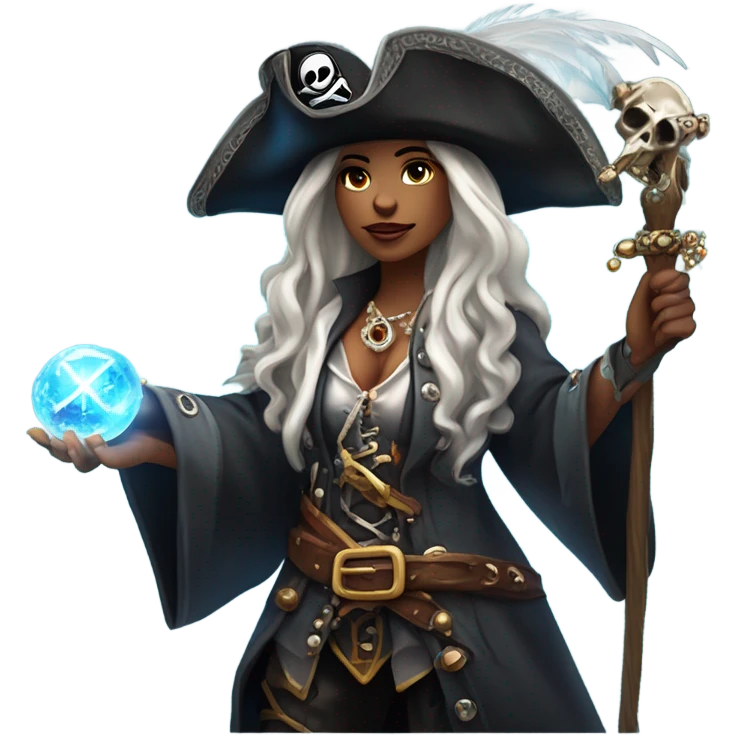 Pirate sorceress white emoji