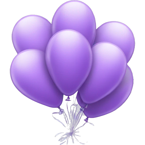 Bundle of light purple balloons  emoji