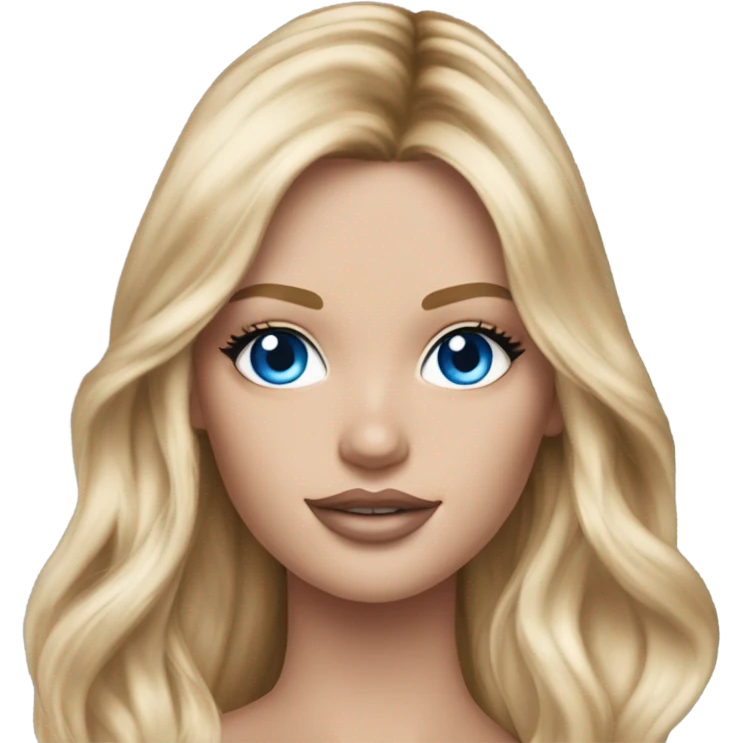 Realistic victoria secret model blonde blue eyes  emoji