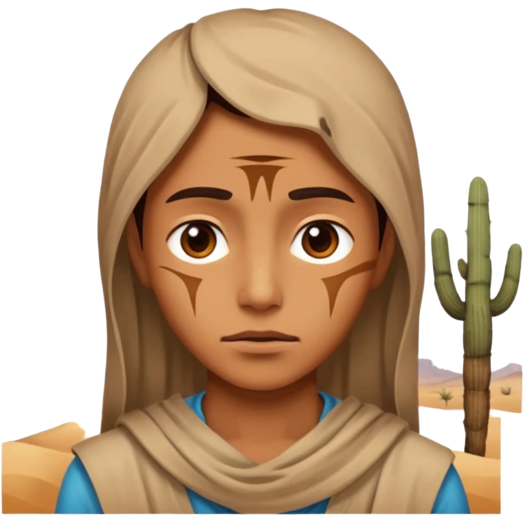 person living in desert just face emoji