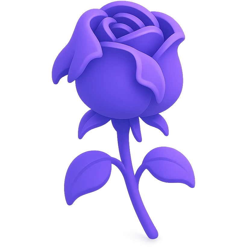 a purple rose with withered petals and a dark, moody tone emoji