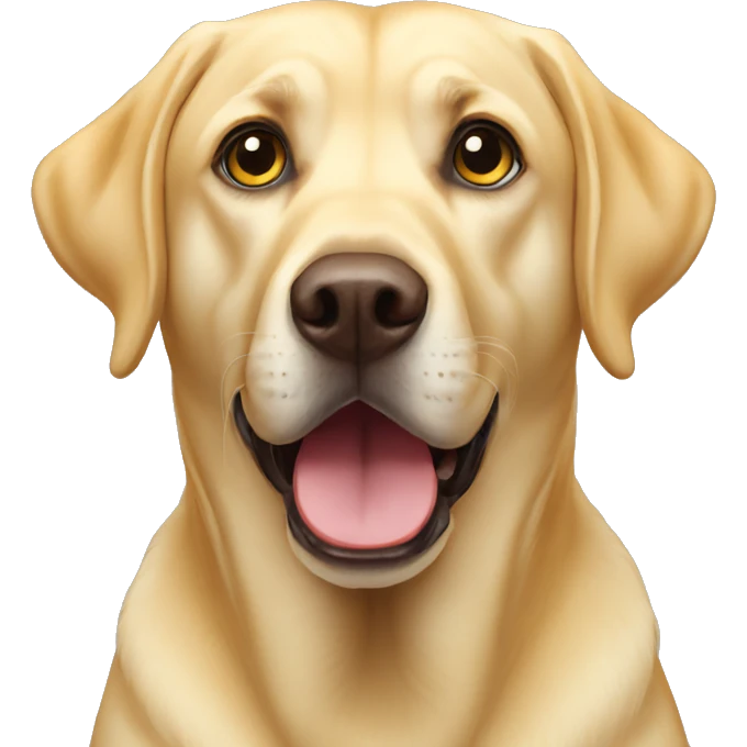 Yellow labrador begging eyes emoji