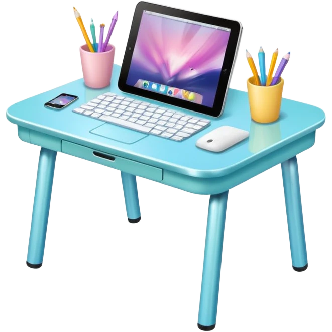 Colorful shiny Pastel desk table  emoji