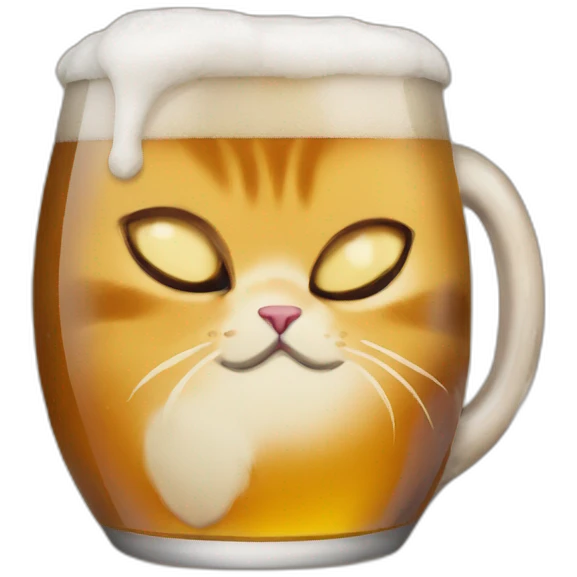 Cat beer emoji