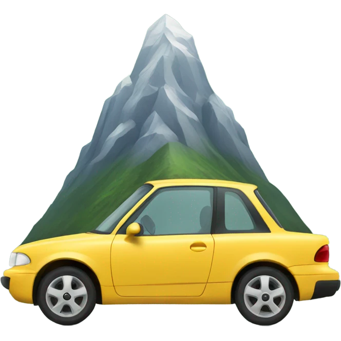 driving car mountain emoji