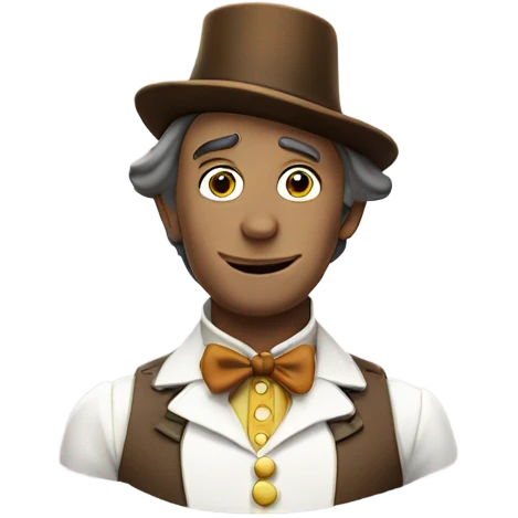 White willy wonka with a cowboy hat emoji