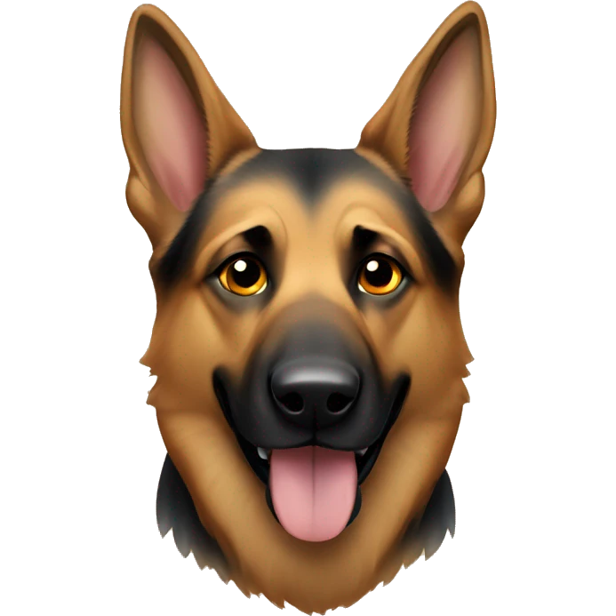 German shepherd with pumpkin emoji
