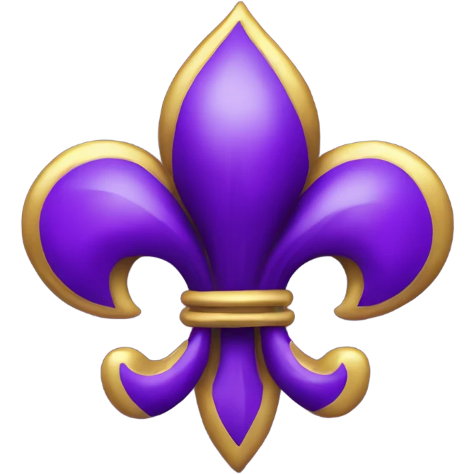 Purple Fleur de lis emoji