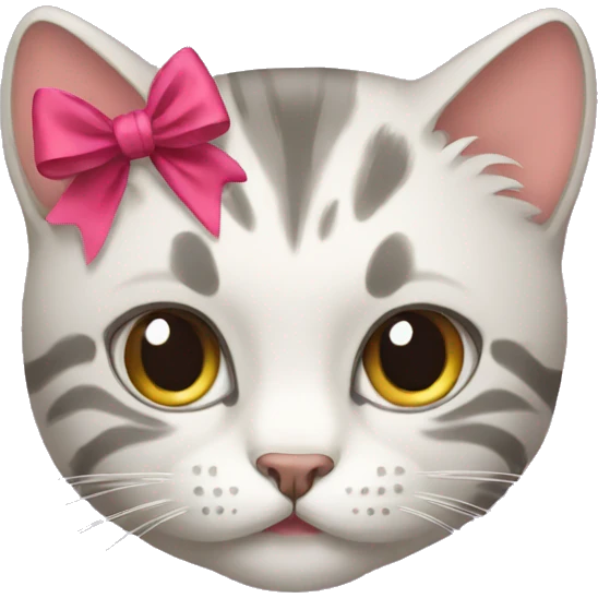 Cat with bow emoji