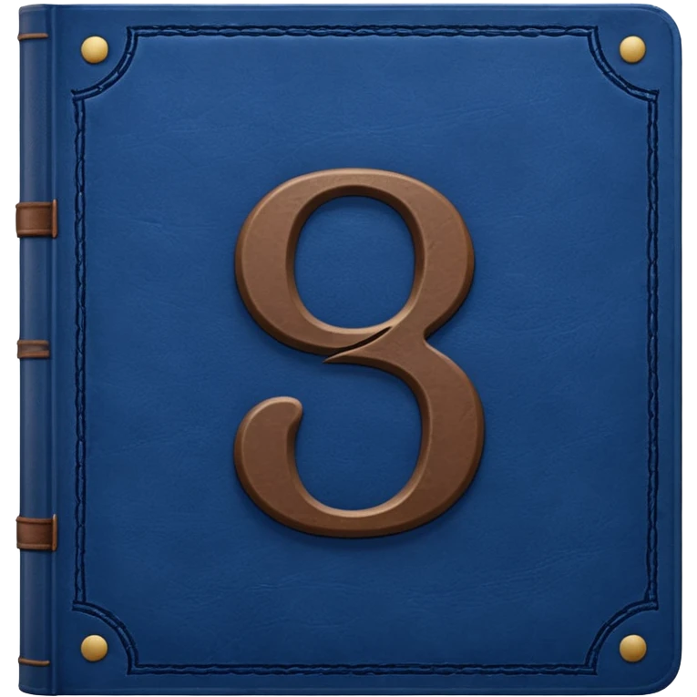 Dark blue book with a number "9" in the cover emoji