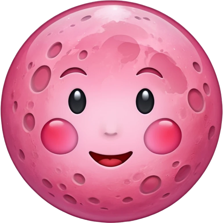 Strawberry moon emoji