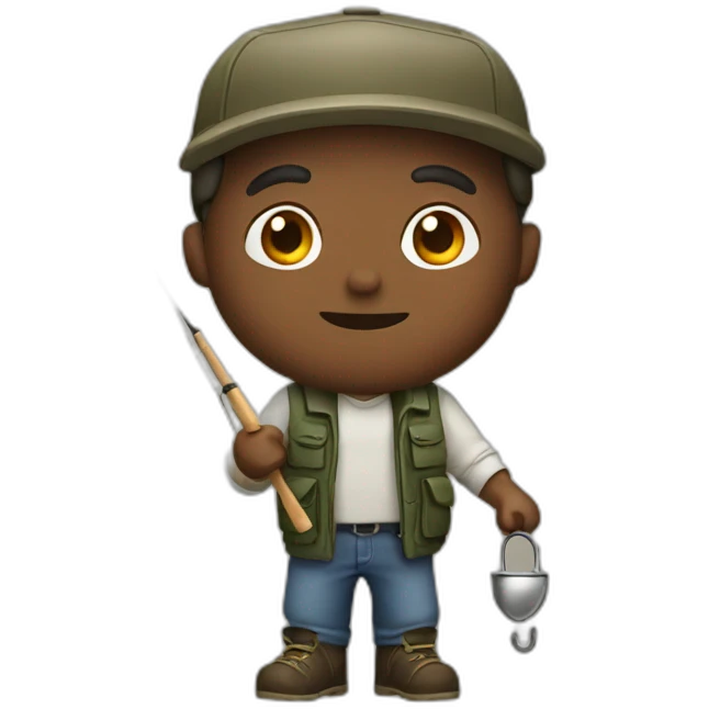 men with fishing hook emoji