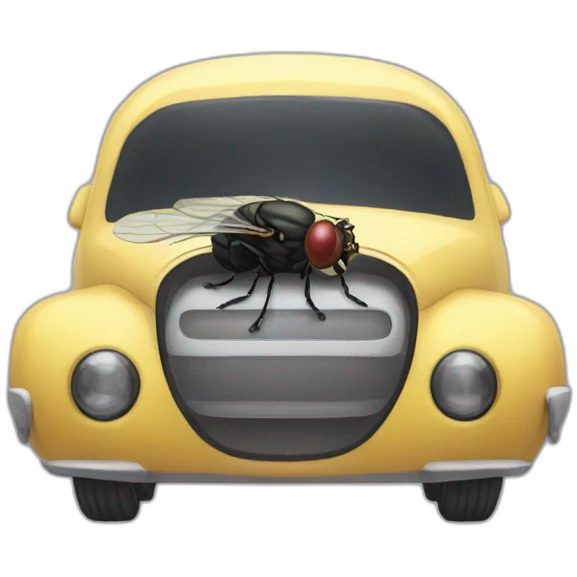 Fly car between cat emoji