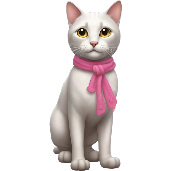 standing cat wearing pink boots emoji