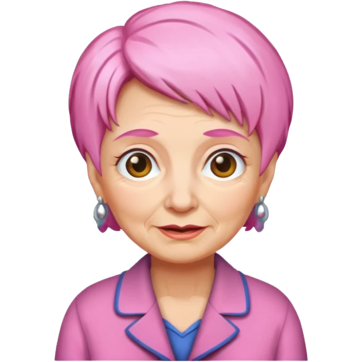 pink haired grandma emoji
