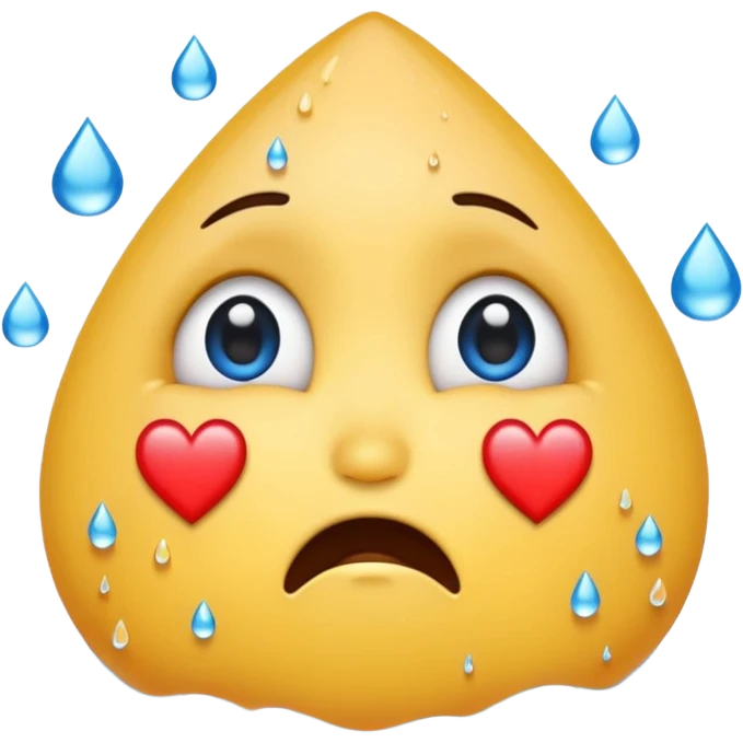 Emoji crying and making a love face emoji