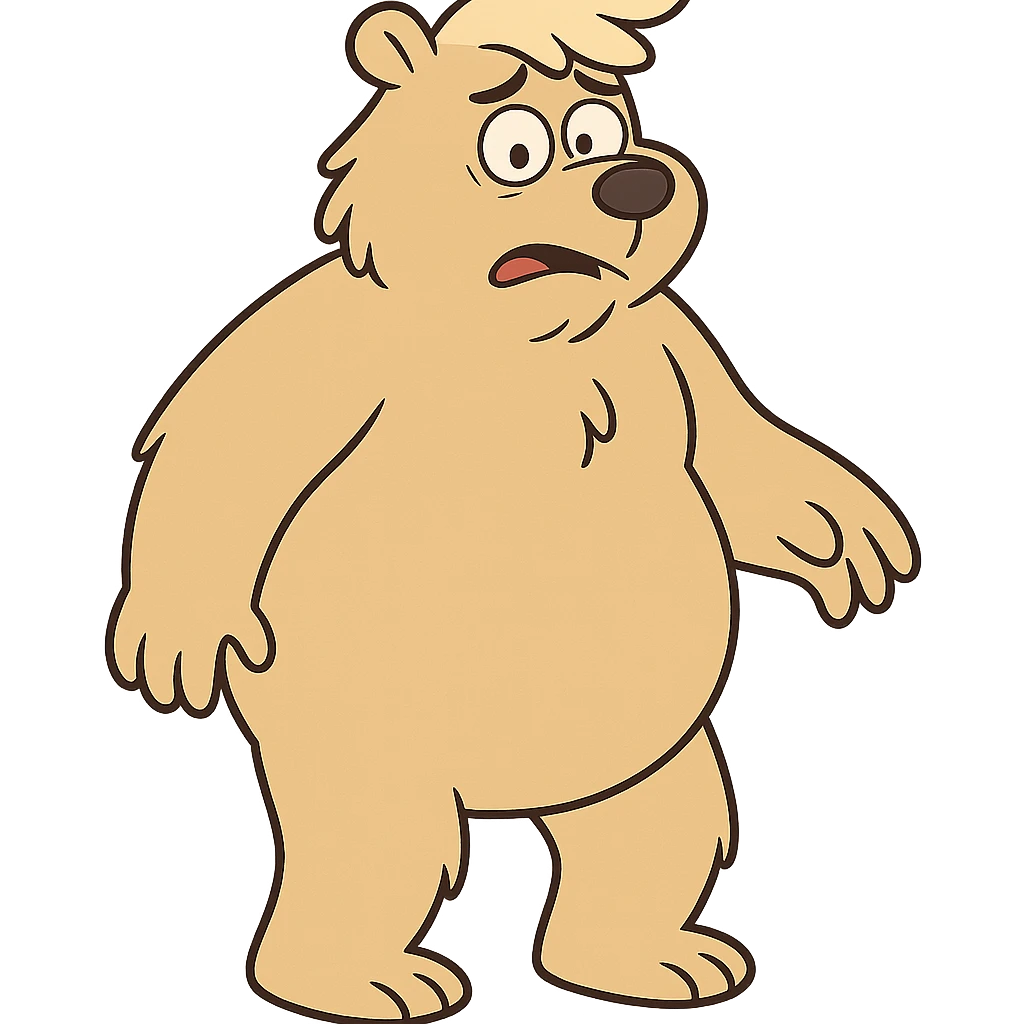 blonde grizzly bear full body  emoji