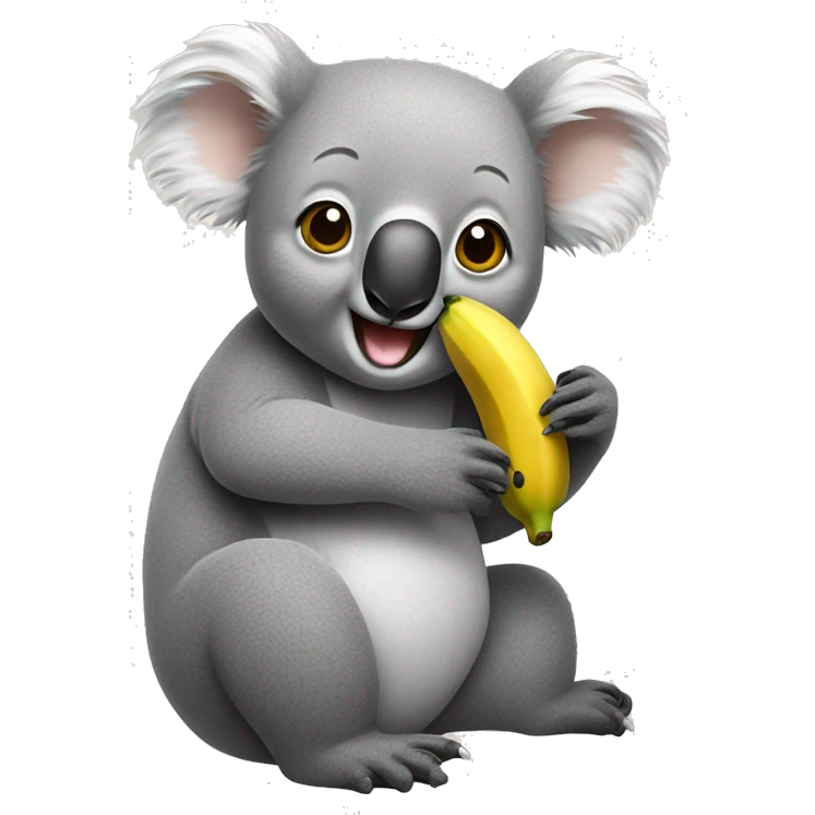 koala eating banana emoji