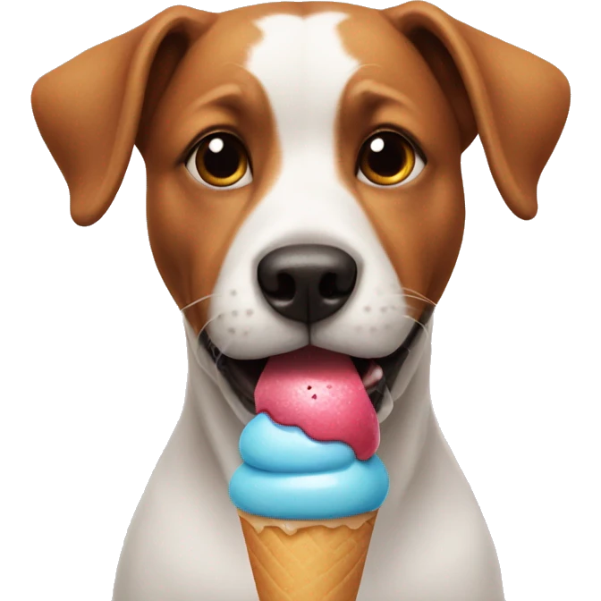 dog with icecream emoji