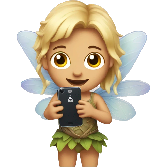 Fairy holding a phone emoji