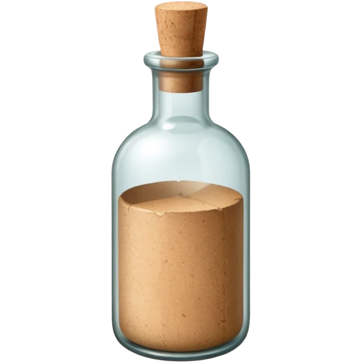 message round bottle with paper  emoji
