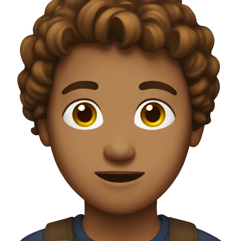 A brown haired person emoji