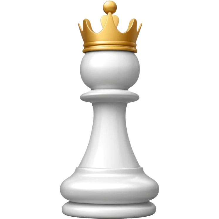 white plastic chess pieces, queen emoji