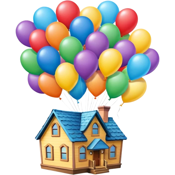 disneys "UP" house with the ballon’s emoji